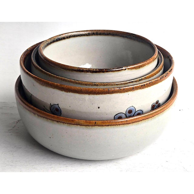 Vintage Set of Tonala El Palomar Blue Serving Bowls by Ken Edwards Pottery, 4 Pieces For Sale - Image 15 of 17