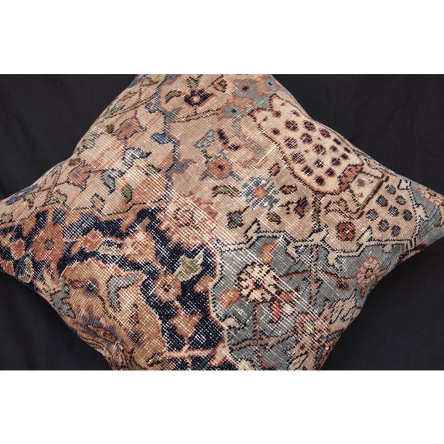 Handwoven Turkish Throw Rug Pillow Cushion Cover -20'' X 20'' For Sale - Image 10 of 10