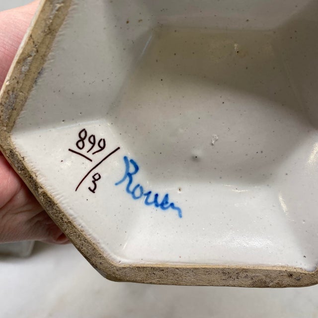 Ceramic 19th Century French Rouen Faience Lidded Vase Delft Style For Sale - Image 7 of 12