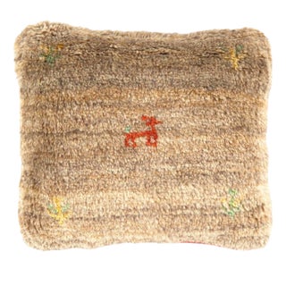 Pasargad DC Fine Hand Knotted Persian Gabbeh Pillow For Sale