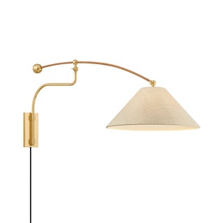 Hudson Valley Lighting Sylva 20 in. 1 Light Wall Sconce in Aged Brass Finish For Sale
