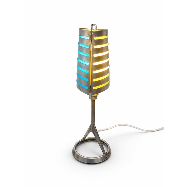 Cleto Bicolore Table Lamp by Roberto Favaretto for Lucente, 1980s For Sale - Image 11 of 11