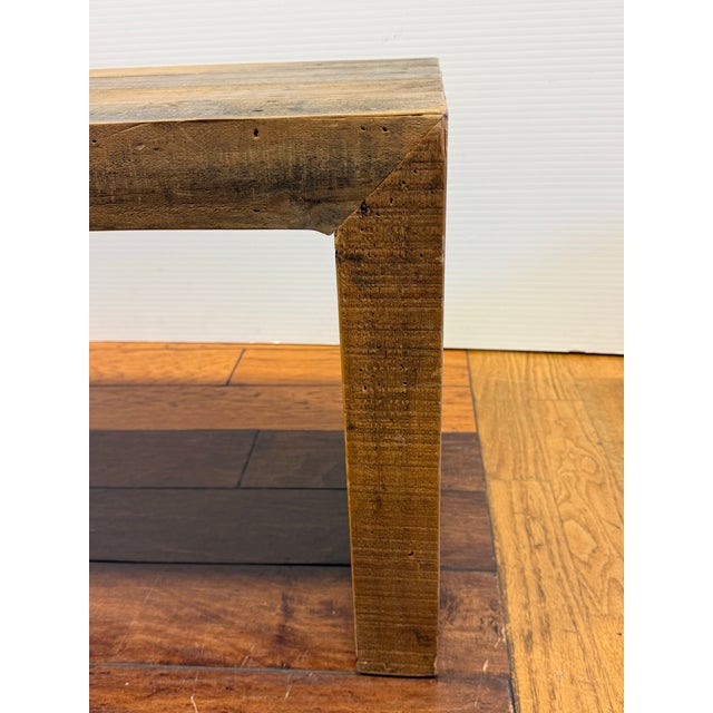 West Elm Emmerson Reclaimed Wood Dining Bench For Sale In San Francisco - Image 6 of 12