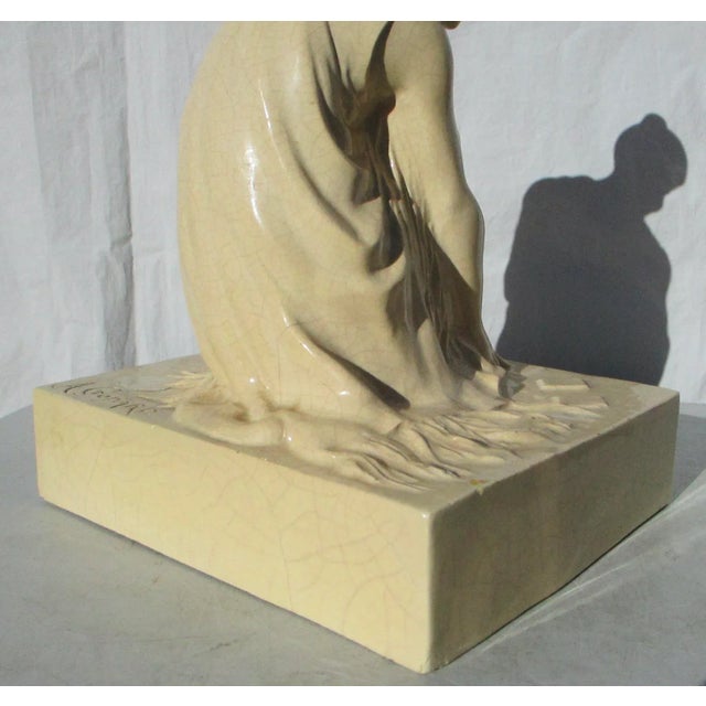 1930s 1930s Armand Godard French Faience Fortune Teller Figure For Sale - Image 5 of 13