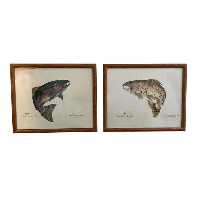 Set of 2 Fish Prints by Geri Gerbie Bledny, 1993 For Sale