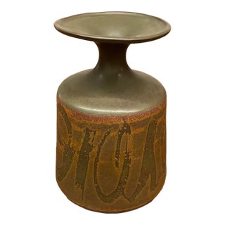 Mid-Century Stoneware Vase by Robert Maxwell for Designs West, California For Sale