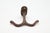 Vintage ceiling mount double arm hook made of cast iron with a black finish. The original mounting screws are not...