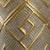 Interpreted from an african kuba cloth,this textural pattern translates modern in our kuba lamp in a gray and gold finish...