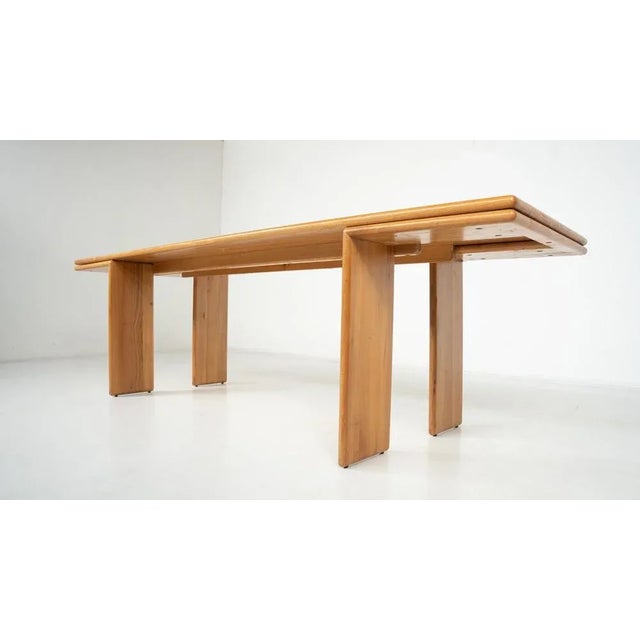 Wood Mid-Century Modern Wooden Dining Table, 1980s For Sale - Image 7 of 13