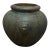 Antique Bronze-Inspired Ceramic Vase – Weathered Patina Vase With Lion Crest For Sale