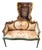 Vintage Louis XVI Cherub Sofa Biege & Sage Green For Sale