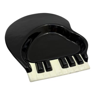 1980s Vintage Grand Piano Ceramic Ash Tray For Sale