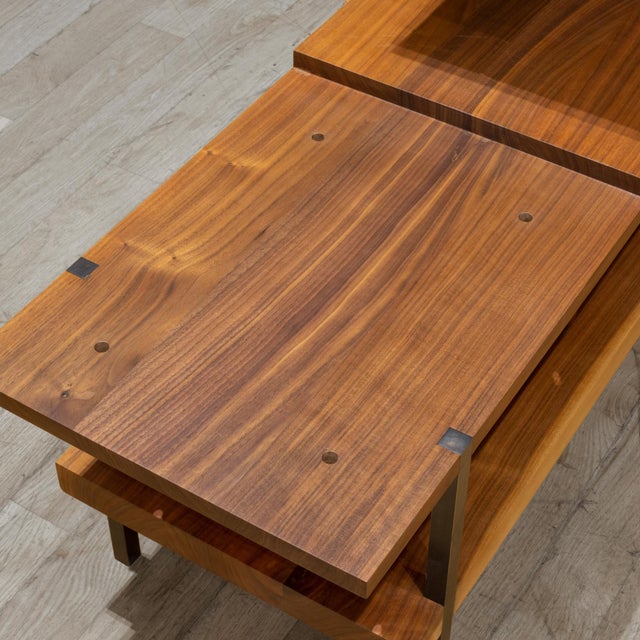 Bronze and American Walnut Interval Bookshelf by Ahser Israelow For Sale - Image 12 of 12