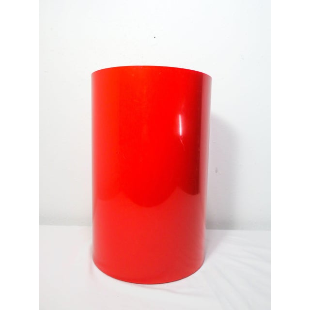 Mid 20th Century Red Kartell Plastic Waste Basket Garbage Can Chairish