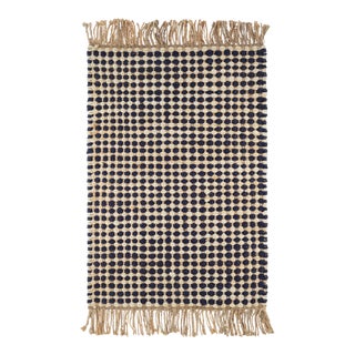 Dash & Albert by Annie Selke Kuba Black Woven Jute Rug, 7' 6" x 9' 6" For Sale