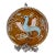 Vintage Chinese Decorative Plate With Mythical Creature Motif by Ling Chi, Jinzhou. For Sale