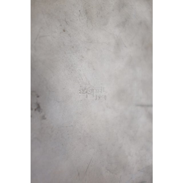 Silver 1930 Scandinavian Pewter Lamp by Ellen v Kajerdt For Sale - Image 8 of 9