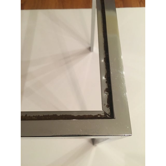 1970s Design Institute of America Chrome and Glass Side Table For Sale - Image 5 of 12