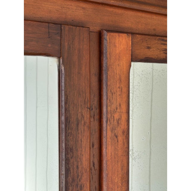Antique Mahogany Cabinet With Mirrored Doors For Sale - Image 10 of 16
