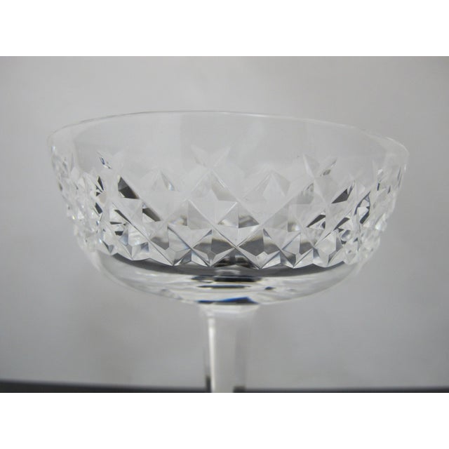 Glass Waterford Crystal Alana Champagne Coupe Sherbet Glass 4 1/8" Pair For Sale - Image 7 of 7