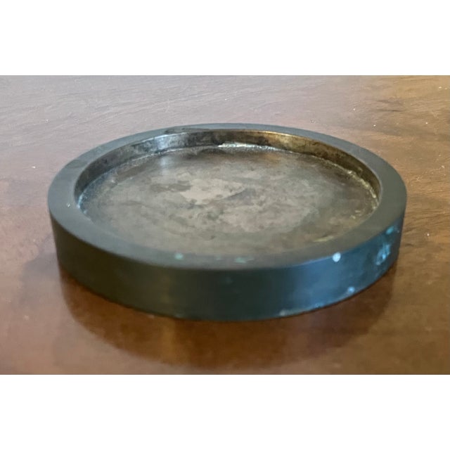 1950s Mid-Century Modern Bronze Wine Bottle Coaster For Sale - Image 5 of 11