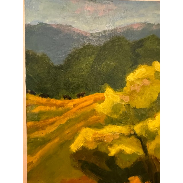 Landscape oil painting on canvas was painted en plein aire (in the open air, onsite) in Bath County VA at Ft Lewis Farm....