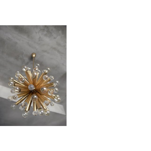 Gilt Brass Pendant Lamp with Swarovski Balls from Ernst Palme, 1960s For Sale - Image 14 of 18