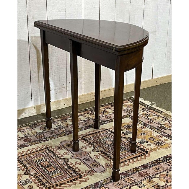 Wood Early 20th Century English Mahogany Games Table For Sale - Image 7 of 16