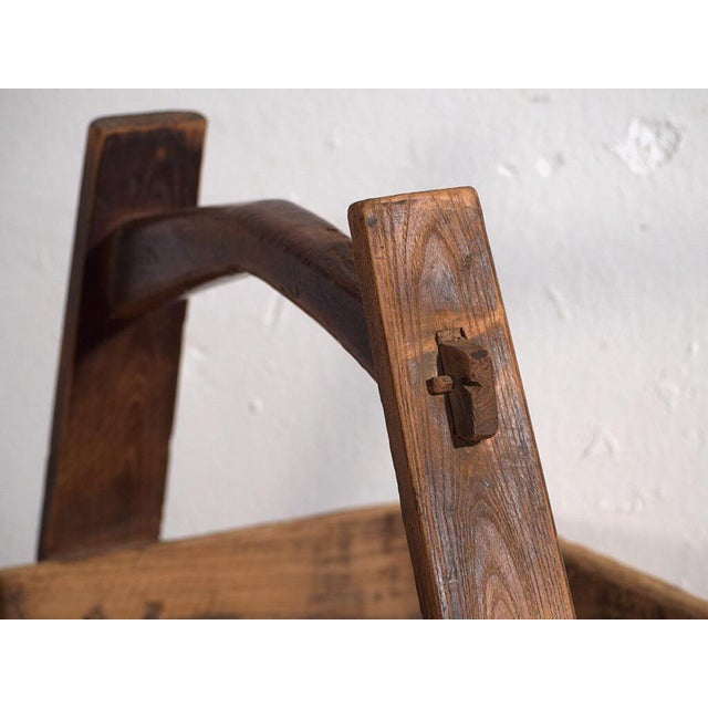 Antique Chinese Wooden Basket For Sale - Image 9 of 10