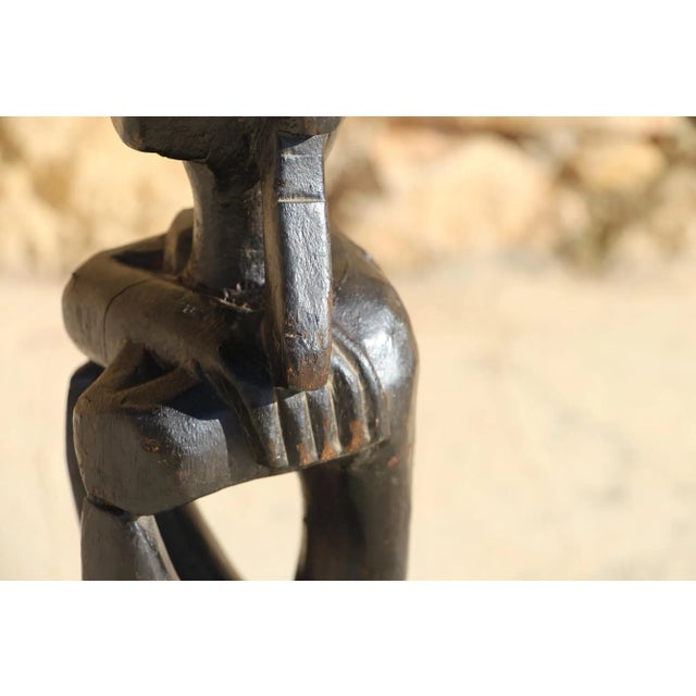 1950s Mid-Century Pacific Carved Wood Figure For Sale - Image 10 of 13