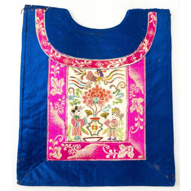 Pink 19th Century Chinese Fine Silk Embroidered Panel With Forbidden Stitch For Sale - Image 8 of 8