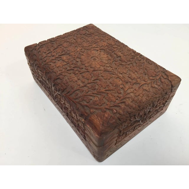 Anglo Raj Hand-Carved Decorative Box For Sale - Image 10 of 10