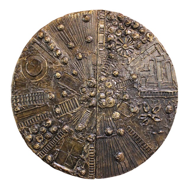 Brutalist Wall Mounted "Disc" Bar by Adrian Pearsall for Craft Associates For Sale