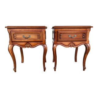 Vintage French Louis XV Style Small Side Cabinets or Nightstands - a Pair For Sale