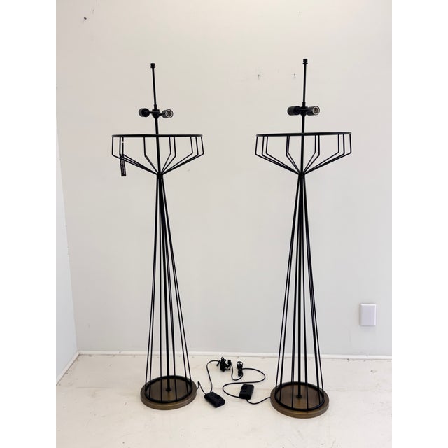 Pair of Tony Paul Designed Floor Lamps, Hb Architectural Lighting, 1990s For Sale - Image 12 of 15