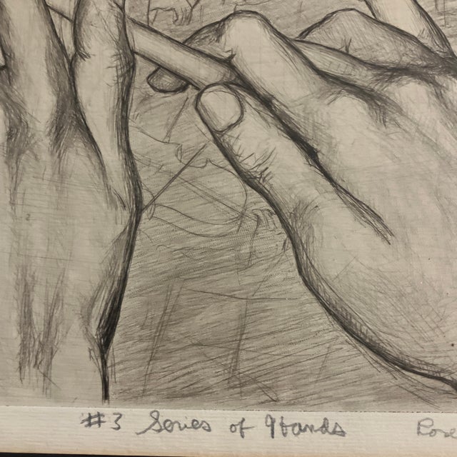 1940’s Original Drypoint Etching “The Conductor” by Rozelle Hellenberg Osk For Sale - Image 4 of 6