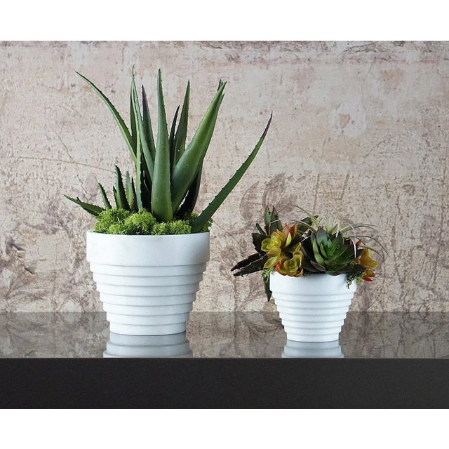 Modern Contemporary Handcrafted Pot in Italian Marble For Sale - Image 3 of 6