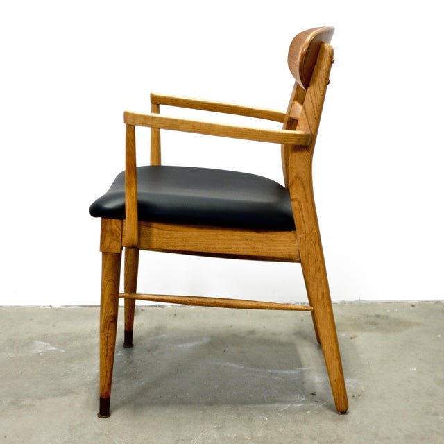 Lane “Acclaim” Walnut & Ash Armchair For Sale In Boston - Image 6 of 14