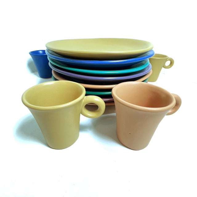 1990s Luna Garcia Pottery Dinnerware - Set of 16 For Sale In San Antonio - Image 6 of 17
