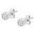 10K White Gold 1/5 Cttw Round Brilliant-Cut Near Colorless Diamond Bezel-Set Stud Earrings, A Pair For Sale - Image 4 of 6