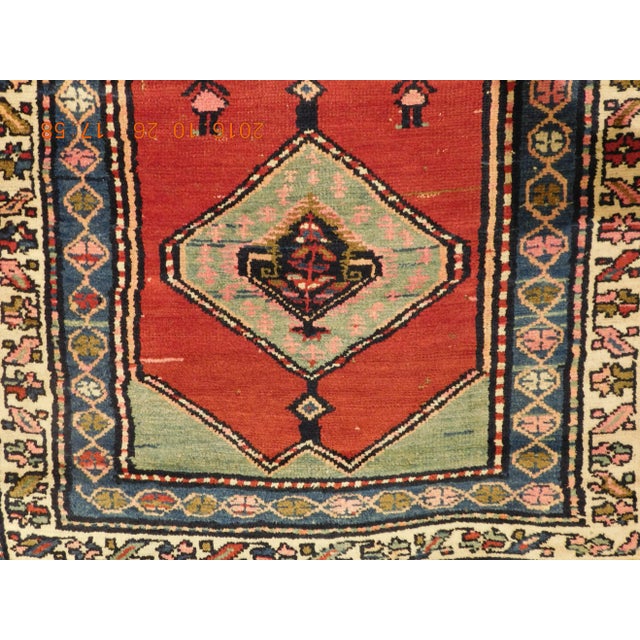 Folk Art 1920s Antique Hand-Knotted Caucasian Runner Rug For Sale - Image 3 of 13