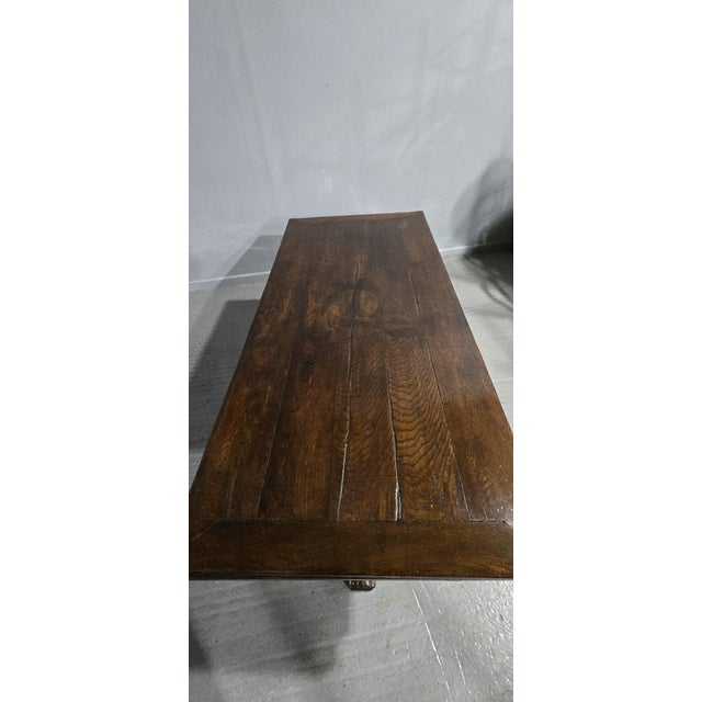 Large Elizabethan Oak Refectory Dining Table, 1900s For Sale - Image 3 of 18