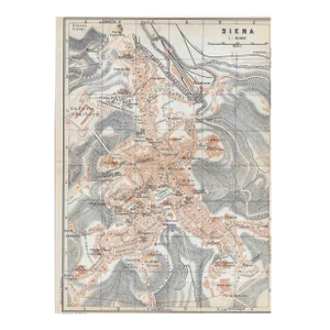 1910 Map of Siena Italy