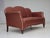 1950s Vintage Danish Two-Seater Sofa in Salmon Pink Furniture Velour, 1950s For Sale - Image 5 of 18