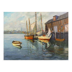 'Cape Cod Harbor' by Casper Hjalmar Amundsen, Sag Harbor, New York, Whaling, Gloucester, Provincetown