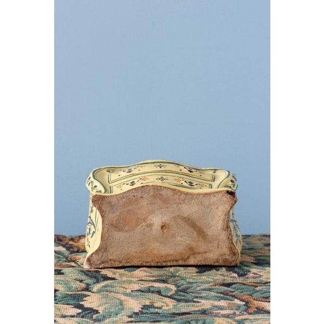 18th Century Faience Yellow and Blue Commode Bough Pot from Nevers For Sale - Image 10 of 11