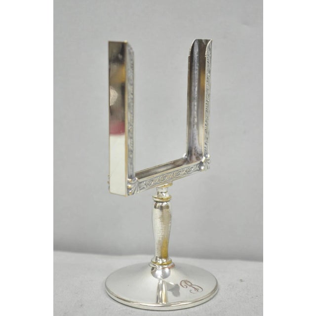 Vintage Charles S Beller Silver Plated Cigarette Holder Picture Frame W "B" Mono For Sale - Image 10 of 11
