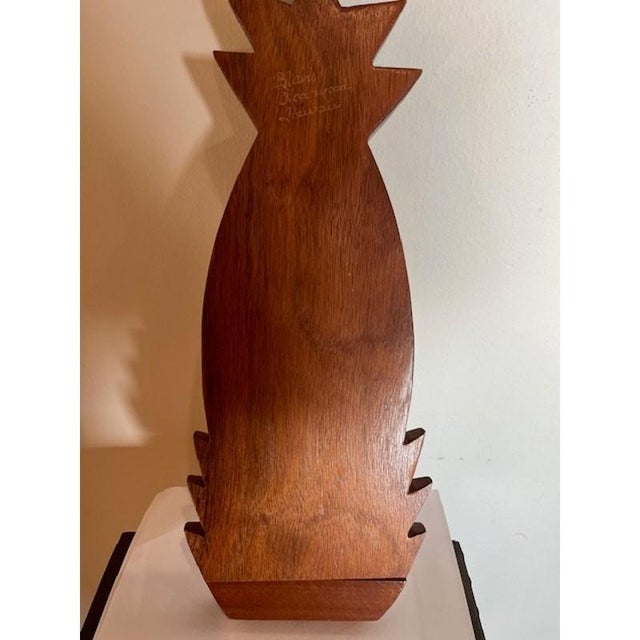 Stunning Vintage Koa Wood Pineapple Cribbage Board This is an exceptional, hand-carved piece of Hawaiian art, perfect for...