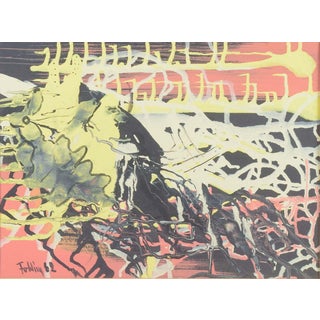 Gunnar Fohlin, Composition, 1962, Gouache on Paper For Sale