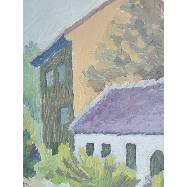 Modernist Swedish Landscape Painting by Arne Granhall 1983 For Sale - Image 4 of 18